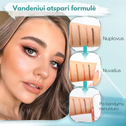 3D vandeniui atsparus mikropigmentacijos antakių pieštukas