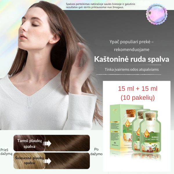 Dažantis šampūnas su augaliniais ekstraktais