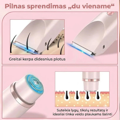 Moteriškas elektrinis skustuvas kūnui