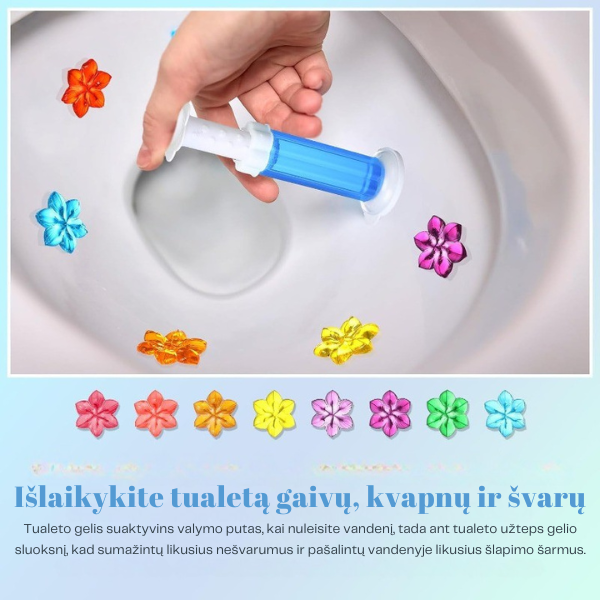 Tualeto gelio antspaudų rinkinys su kvapu (12 vnt.)