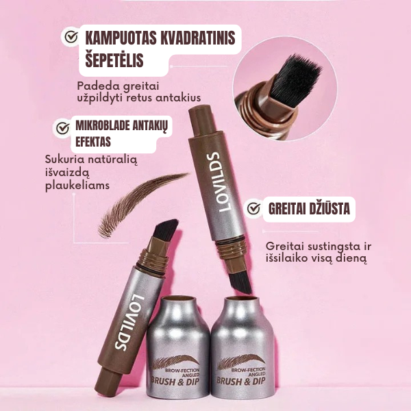Ilgai išliekantis vandeniui atsparus antakių pieštukas