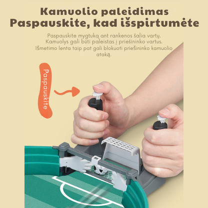 Interaktyvus nešiojamas stalo futbolas