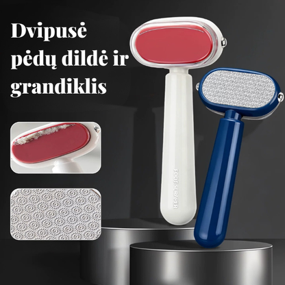 Dvipusė pėdų dildė ir grandiklis