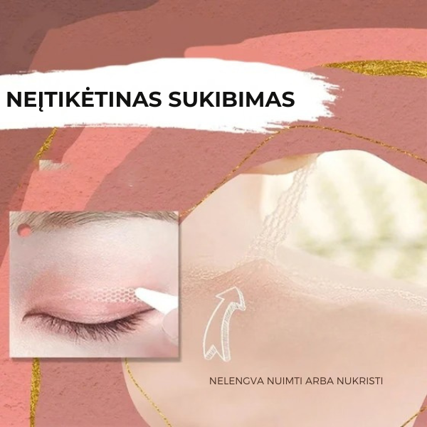 Nematomi dvigubi voko lipdukai akių pakėlimui