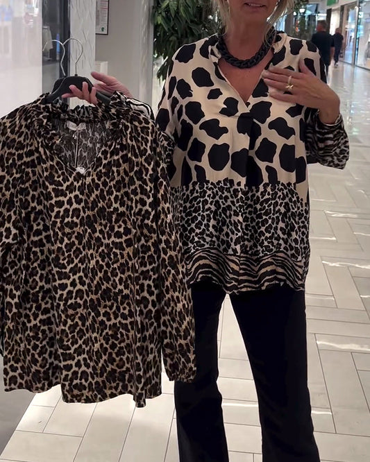 Patogi ir elegantiška leopardo palaidinė