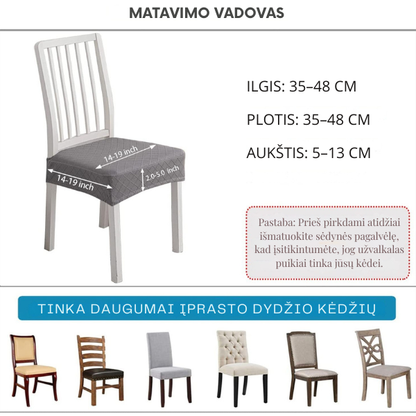 Vandeniui atsparus kėdės užvalkalas