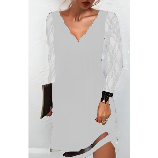 A formos suknelė su iškirpte ir nėrinių detalėmis