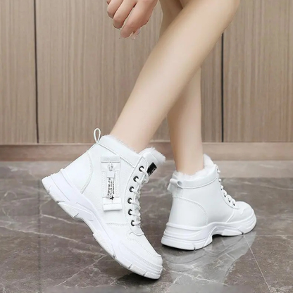 Moteriški žieminiai batai su kailiu ir storu padu