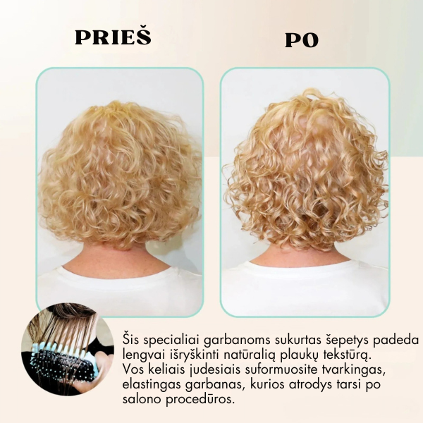 Garbanų formavimo plaukų šepetys
