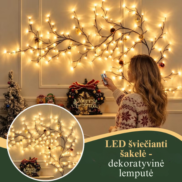 Lanksčios LED šviečiančios šakelės
