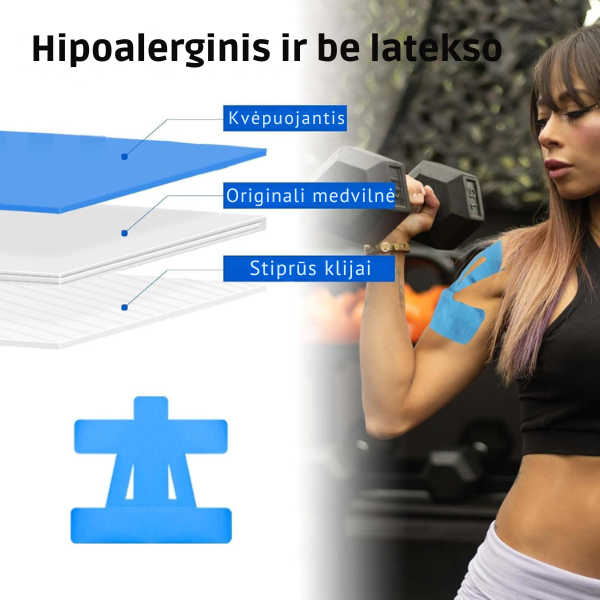 Kineziterapinis pleistras pečiams