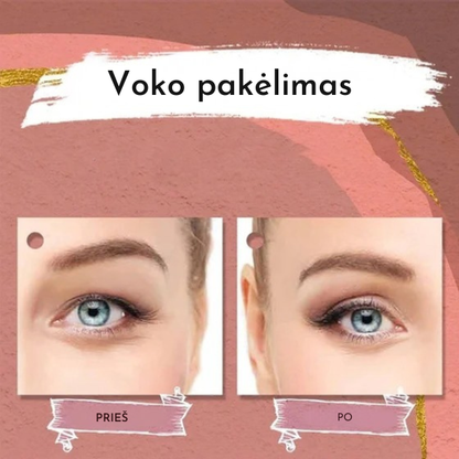 Nematomi dvigubi voko lipdukai akių pakėlimui