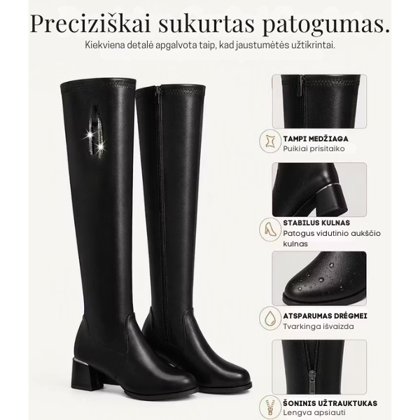 Moteriški šilti ilgaauliai batai