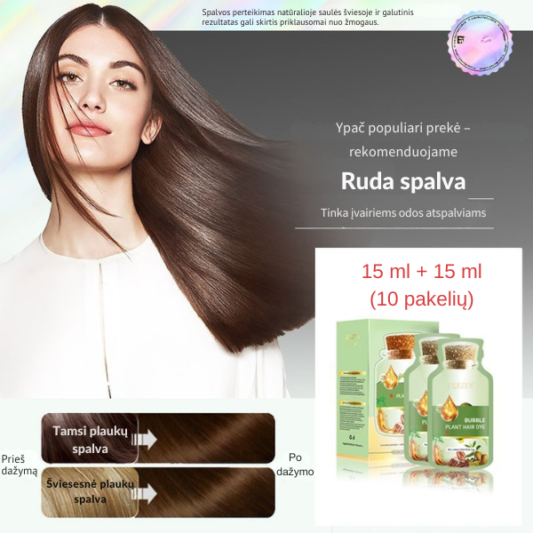Dažantis šampūnas su augaliniais ekstraktais