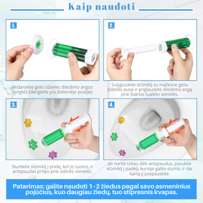Tualeto gelio antspaudų rinkinys su kvapu (12 vnt.)