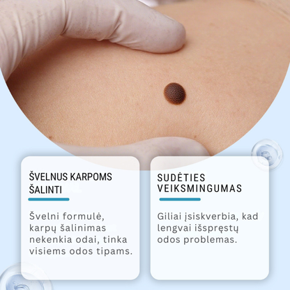Serumas apgamams ir karpoms šalinti