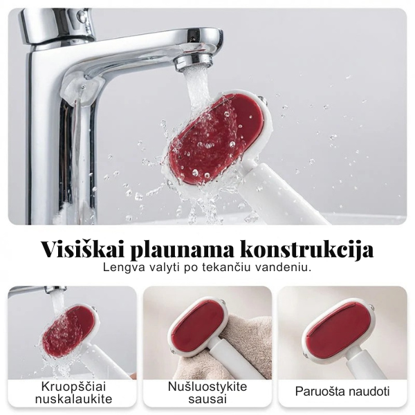 Dvipusė pėdų dildė ir grandiklis