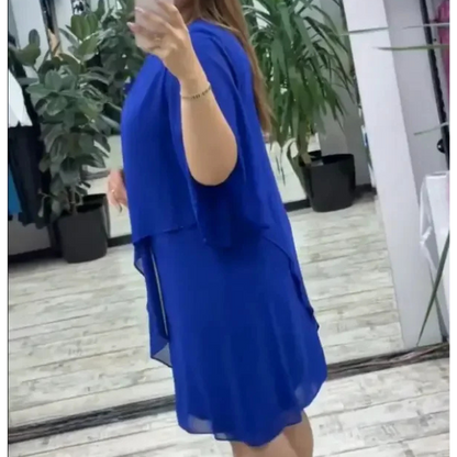 Moderni bei elegantiška suknelė su gėlės dekoru