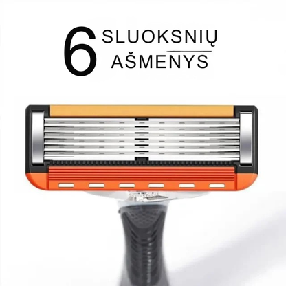 Keičiamų skutimosi peiliukų rinkinys + rankena dovanų