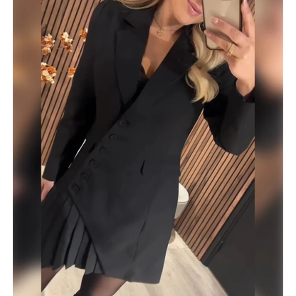 Elegantiška švarko stiliaus A linijos suknelė