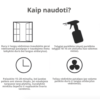 Pelėsio šalinimo priemonė