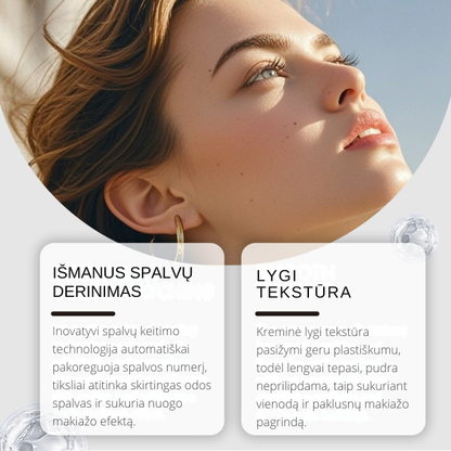 Spalvą keičiantis pieštuko formos veido kremas