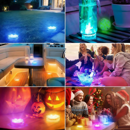 Povandeninės LED RGB lemputės su nuotoliniu valdymu