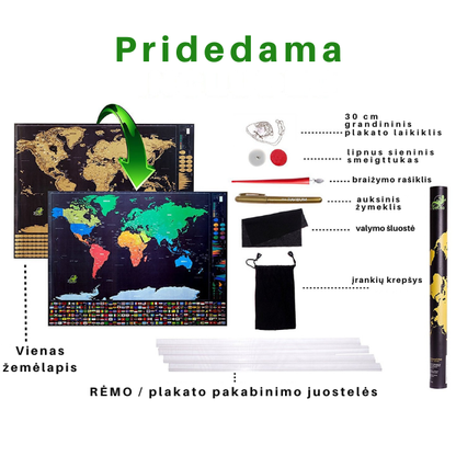 Nutrinamas pasaulio žemėlapis