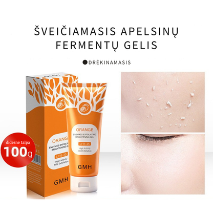 Apelsinų fermentų šveičiamasis gelis – švelnus negyvos odos šalinimas