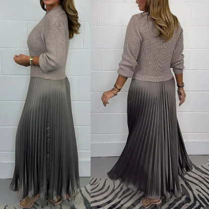 Elegantiška klostuota suknelė