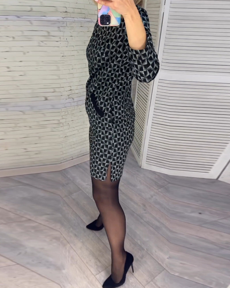 Elegantiška deimantinio rašto suknelė