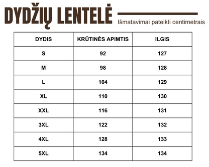 Raštuota ilga laisvo kritimo suknelė